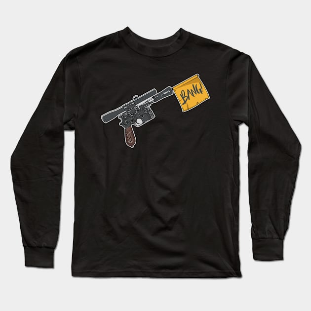 Han Shot First Long Sleeve T-Shirt by BrayInk